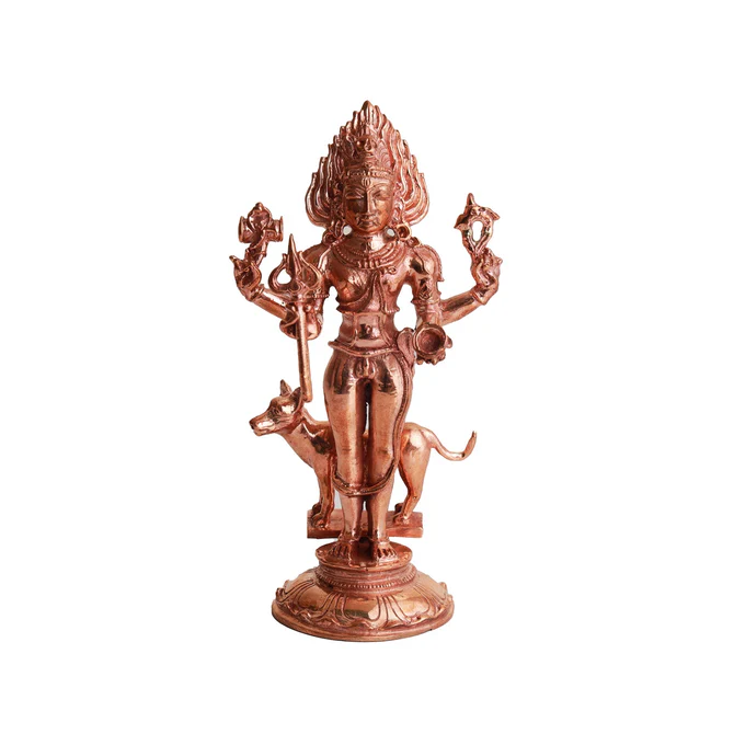 Kaal Bhairav Murti - 5.5 Inches Panchaloha Statue